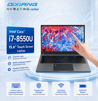 Ordinateur portable à écran tactile de 15,6 pouces avec processeur Intel i7 8550U intégré, 12 Go de RAM, stockage SSD en option, déverrouillage par empreinte digitale, prise en charge du logo personnalisé