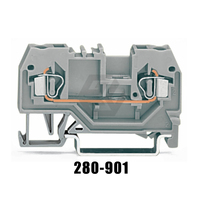 Wagos électrique 280-901,2-bornier traversant à conducteur; 2.5 Mm²; marquage central; pour rail DIN 35X15 et 35X7.5