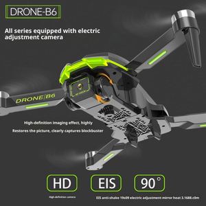 โดรนพลาสติก B6 สำหรับถ่ายภาพทางอากาศ ระบบ Optical Flow กำหนดตำแหน่ง หลบหลีกสิ่งกีดขวาง กลับอัตโนมัติด้วยปุ่มเดียว ระบบ GPS บังคับวิทยุ ของเล่นบังคับวิทยุ - Product Image 4