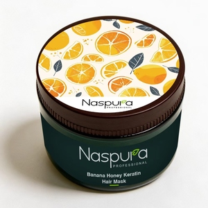 Masque capillaire à la kératine biologique avec <span class=keywords><strong>banane</strong></span> et miel, formule naturelle 2-en-1 pour la réparation et la régénération des cheveux - Product Image 3