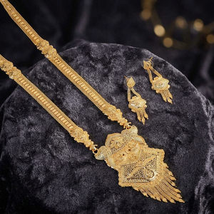 Colliers de mode plaqués or 14K 18K 24K en gros, bijoux traditionnels, bijoux longs, bijoux remplis d'or, Oro Joyeria. - Product Image 3