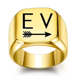 Bague Ev Arrow 18 mm en acier inoxydable, bijoux de mode unisexe, cadeau - Product Image 1