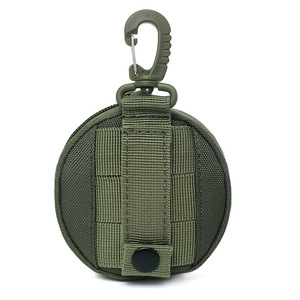 Bolsa de Cintura Tática Pequena Redonda Impermeável para Exterior, Estilo Vintage, para Homens, com Zíper, Portátil, para Fones de Ouvido, Moedas e Chaves - Product Image 4