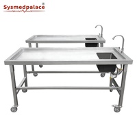 Table d'autopsie simple Offre Spéciale en usine Table de nettoyage du corps mort avec robinets d'eau