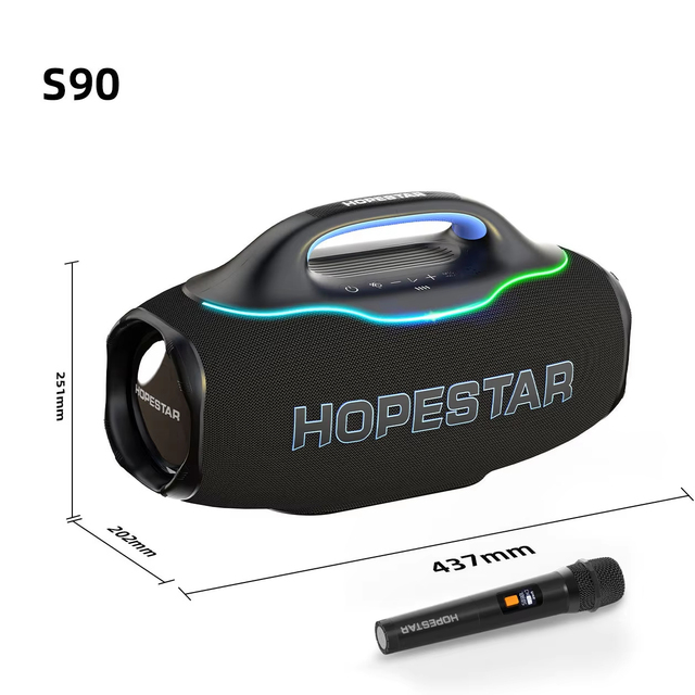 Original HOPESTAR S90 Outdoor High Power 220W Subwoofer Wireless Speaker Portable Waterproof IPX6 Party Karaoke Customizable
