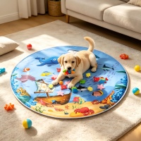 Tapis rafraîchissant en PVC à injection d'eau, antidérapant, anti-éclaboussures, motif dessin animé, pour chiens et chats, 9 tailles
