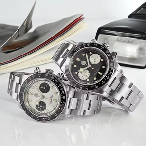 Wholesale Custom logo Vintage 10ATM Sapphire ST1901 <strong>Chronograph</strong> 316L Stainless Steel Mechanical <strong>Automatic</strong> Watch Men for Sale - Product Image 3
