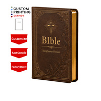 Bible à couverture souple très demandée, impression personnalisée à la demande, impression offset, couverture en cuir, KJV NIV RSV Bible Sacrée