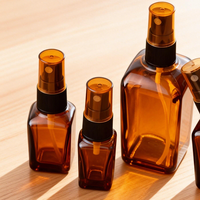 Bouteilles en verre ambré personnalisées pour cosmétiques, impression sérigraphique, vaporisateur d'huile essentielle, 10 ml, 20 ml, 30 ml, 50 ml, 100 ml, pour parfum