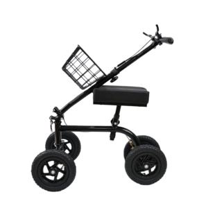 Déambulateur pliable pour adultes <span class=keywords><strong>Sinway</strong></span> avec frein, scooter économique, béquille à genou orientable avec siège - Product Image 4