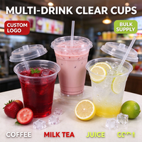 Gobelet transparent jetable écologique et compostable, gobelet en plastique PLA biodégradable transparent pour parfait