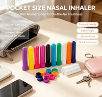 Tube inhalateur nasal de qualité médicale, vide, pour huiles essentielles et aromathérapie, en plastique