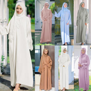 Zifeng OEM personnalisé décontracté 7 couleurs moyen-orient femmes musulmanes dames grande taille 2xl Robe malaise indonésien Robe avec Hijab - Product Image 1