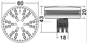 Водонепроницаемая светодиодная точечная лампа Ac24V, 60 мм - Product Image 4