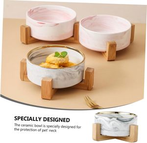 Bol en céramique personnalisé pour chien avec support en bois, gamelle pour chat, bol à eau pour animaux de compagnie – Vente en gros - Product Image 5