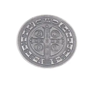Italy aluminum stamped antique metal plate for religious