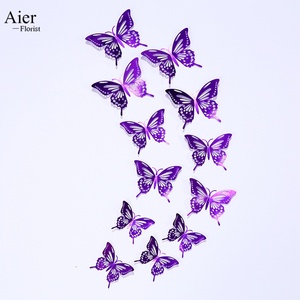 Aierflorist - Adhesivos de Pared de Mariposas Metálicas <span class=keywords><strong>3D</strong></span> en Color Morado, Diseño Nórdico, 12 Piezas, Decoración para Sala de Estar, Gran Venta - Product Image 5