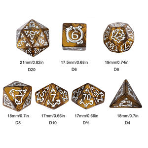 Lot <span class=keywords><strong>de</strong></span> 7 dés polyédriques personnalisables en acrylique pour jeux <span class=keywords><strong>de</strong></span> rôle sur table et jeux <span class=keywords><strong>de</strong></span> société – Durables - Product Image 6