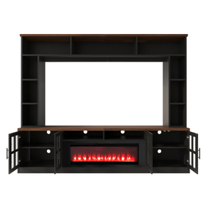 [Stock en EE. UU.] Centro de Entretenimiento de Pared de 95.5 Pulgadas con Chimenea Eléctrica para Televisores de hasta 80 Pulgadas, Envío Rápido desde EE. UU., MOQ 1 Unidad - Product Image 1
