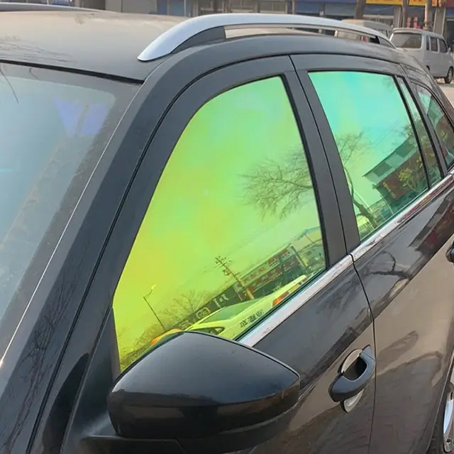 ฟิล์มติดกระจกรถยนต์สีรุ้ง,สติกเกอร์สีติดกระจกรถยนต์การปฏิเสธความร้อน