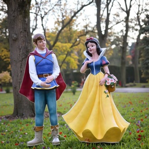 Conjunto de esculturas de Blancanieves y siete enanitos: personajes de cuentos de fibra de vidrio encantados para parques temáticos - Product Image 3