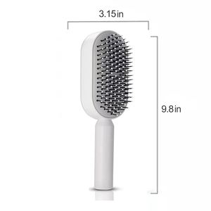 Brosse démêlante à air comprimé pour cheveux bouclés avec logo personnalisé, massage du cuir chevelu et nettoyage automatique pour femmes - Product Image 2
