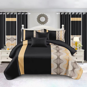 DL <strong>Luxury</strong> <strong>Bedding</strong> <strong>Set</strong> 12 Pcs Queen Size Comforters <strong>Set</strong> <strong>With</strong> Pillowcases and <strong>Curtains</strong> for Home Bulk OEM Custom - Product Image 3