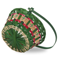 TF- GGB15 Gros en bois décoratif Noël nouveau bébé bambou tissé garniture emballage panier pour tissé en vrac boîte Cadeau panier