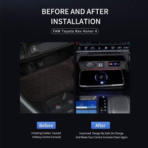 Support de chargeur sans fil pour voiture OVOVS Qi 3.0 avec 2 ports USB, chargeur sans fil 15W compatible avec Toyota RAV4 2019-2025 - Product Image 6