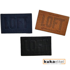 Étiquettes de vêtements personnalisées en cuir PU de haute qualité, technologie de marquage à chaud, logo personnalisé, étiquettes de marque de vêtements, lavables, couleurs personnalisées - Product Image 2