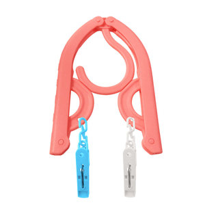 Folding Clothes Hanger Plastic Travel Portable Coat Hanger For Clothes Pants Ties Home Student Use - Product Image 3