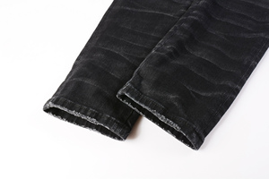 <span class=keywords><strong>Jeans</strong></span> da <span class=keywords><strong>Uomo</strong></span> di Qualità, <span class=keywords><strong>Neri</strong></span> Lavati, Strappati, Slim Fit, Stile Hip Hop, con Dettagli Distressed Fatti a Mano e Patch in Cristallo - Product Image 5