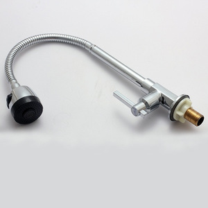 Robinet de cuisine monocommande flexible à poser sur comptoir, avec cartouche céramique, débit de 1,0 à 1,9 gal/min, construction en cuivre - Product Image 4