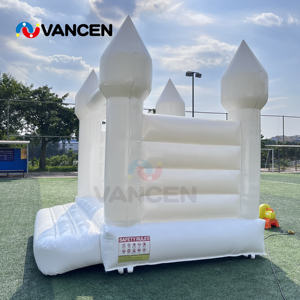 Château gonflable commercial <span class=keywords><strong>Vancen</strong></span> Moonwalk, trampoline gonflable, château gonflable pour mariage en PVC blanc à vendre - Product Image 5