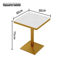 Ensemble de meubles de salle à manger en fer moderne et durable avec table et chaises pour la maison et les salons de thé/cafés
