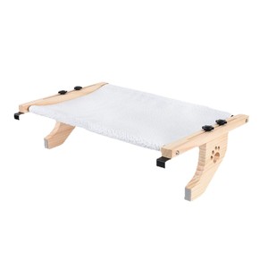 Hamaca de madera para gatos, cama para ventana, mueble ajustable para mascotas, diseño rectangular sólido. - Product Image 5