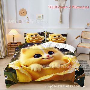 Parure de lit imprimée Xzl pour lit de 1,8 m, polyester, dessins animés 3D, textile de maison - Product Image 3