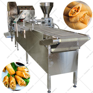 Machine automatique à rouleaux de printemps/lumpia/shanghai, 2000-3000 pièces/heure, pour rouleaux de papier de riz croustillants et pâtisseries frites, en vente - Product Image 5