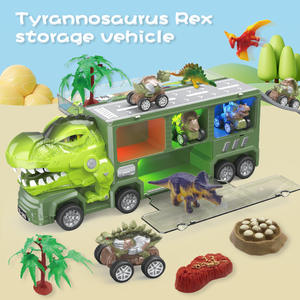 Musique populaire Véhicule animal à friction léger Remorque de transport motorisée Camion de remorquage Voiture jouet - Product Image 4