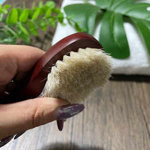 Gran oferta, depurador facial de madera con cerdas naturales, logotipo personalizado, cepillo de limpieza Facial ecológico Manual para adultos - Product Image 4