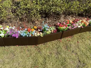 15cm hoch 3,6 Meter Länge Brick Effect Custom ized Garden Edging Einfach mit Metall rasen oder Blumenbeet Grenze einhämmern