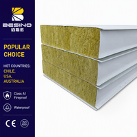 Vente flash - Panneau mural sandwich en laine de roche - Ignifuge A1, isolation thermique et acoustique pour bâtiments industriels