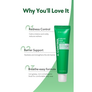 [NINELESS] Crème à l'acide azélaïque A-Control 50ml avec hydratant Cica Barrier et crème non comédogène pour apaiser - Product Image 2