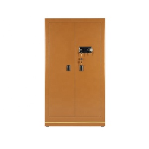 高級ソリッドスチールセキュリティセーフボックス電子指紋ロックヘビーデューティー耐火性家庭用オフィス銀行用大容量収納スペース - Product Image 1