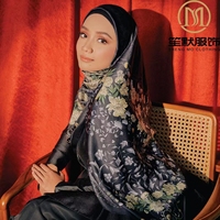 2024 été personnalisé nouveau Style foulard en soie femmes grand carré en soie cadeau imprimé Satin écharpe