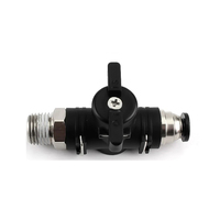 Vanne à bille pneumatique en plastique 1/4 ''NPT mâle à 8mm Push pour connecter le robinet à bille