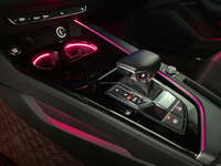 Kit de Mejora de Acabados Interiores Autowellus para Audi A4 A5 B9 2017-2024, Paneles Decorativos con Aspecto de Fibra de Carbono Premium, Iluminación Ambiental