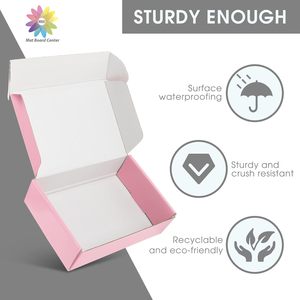 Centre de panneau de tapis, 6x4x2 petite boîte rose d'expédition, boîte de couvercles robustes d'enveloppe imperméable pour le courrier de petite entreprise, <span class=keywords><strong>parfum</strong></span>, cadeau - Product Image 6
