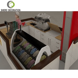Tùy chỉnh sang trọng cửa hàng Ice Cream cửa hàng quầy thực phẩm kiosk thiết kế Ice Cream kiosk trong Mall - Product Image 4