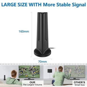 ANTUKO <span class=keywords><strong>AN</strong></span>-2017 Nueva Antena de TV HD digital para interiores Amplificador de antena de ganancia de 25dBi Bajo ruido para interiores - Product Image 2